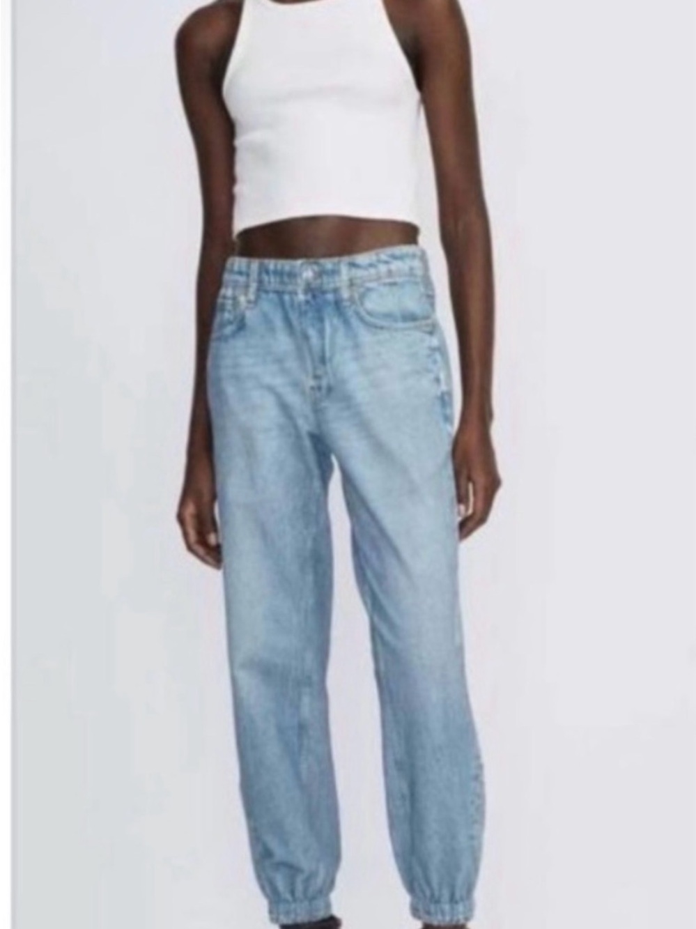 rag & bone women’s miramar light wash joggers, size medium